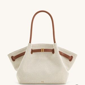 NWT JW PEI Cream and Brown Tote Bag